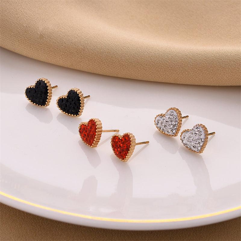 Trendy Heart Studs