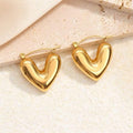 Lily Heart Hoops - Viexta
