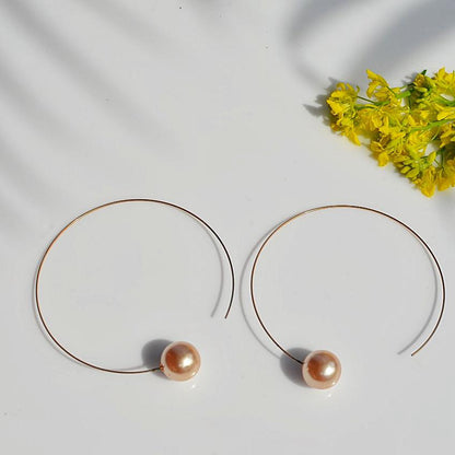 Round Pearl Dainty Earring