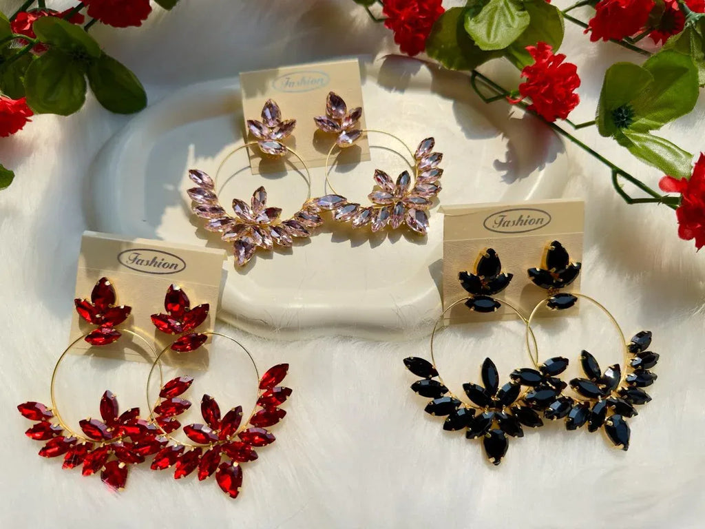Round Crystal Earrings - Viexta