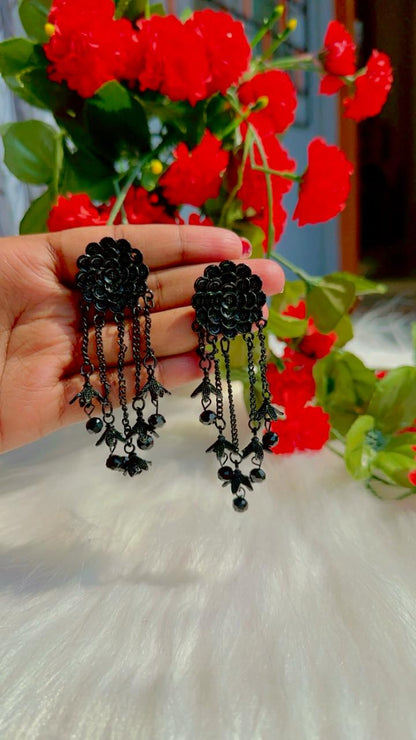 Black Tassel Jhumka