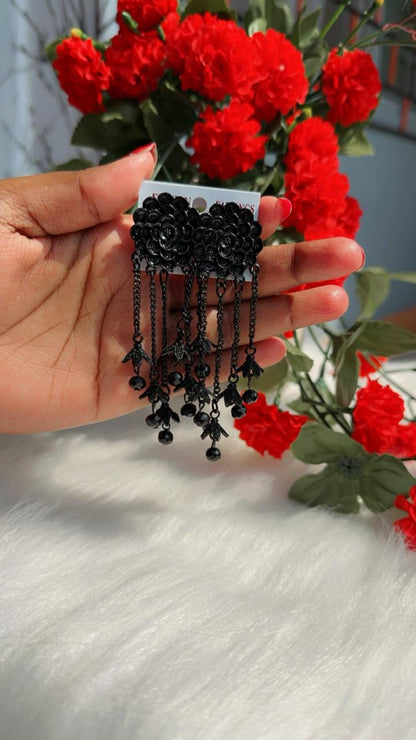 Black Tassel Jhumka