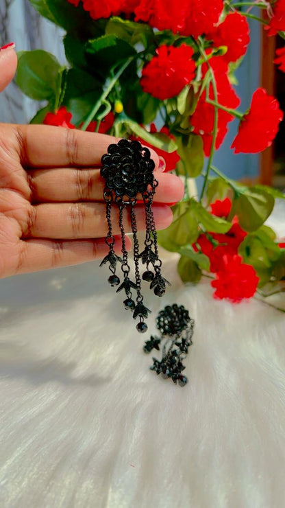 Black Tassel Jhumka