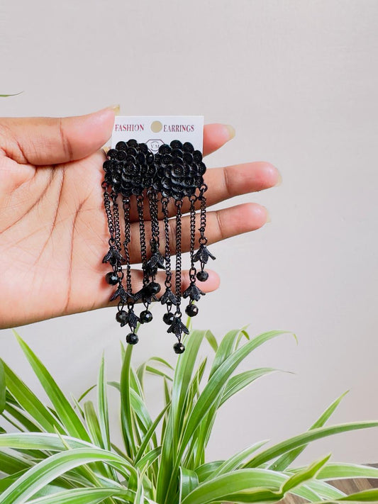 Black Tassel Jhumka