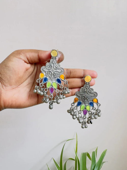 Afgan SIlver Jhumka - Viexta