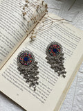 Victory Blossom Silver Jhumka - Viexta