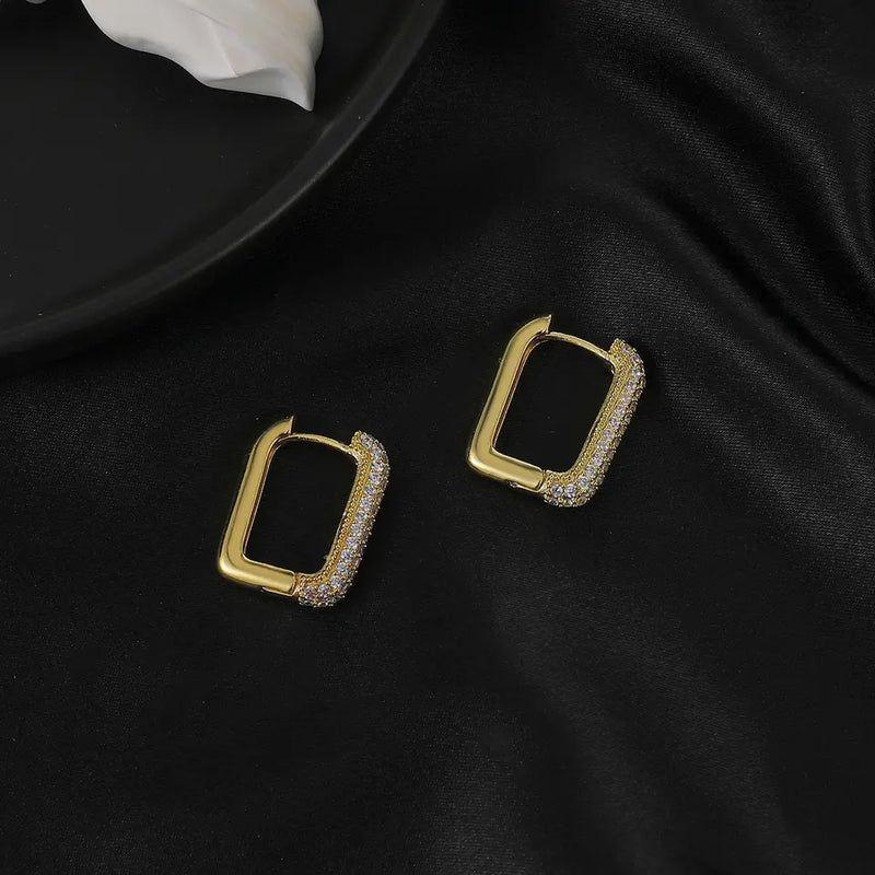 18K Micro Inlaid Zircon Earrings - Viexta