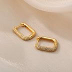 18K Micro Inlaid Zircon Earrings