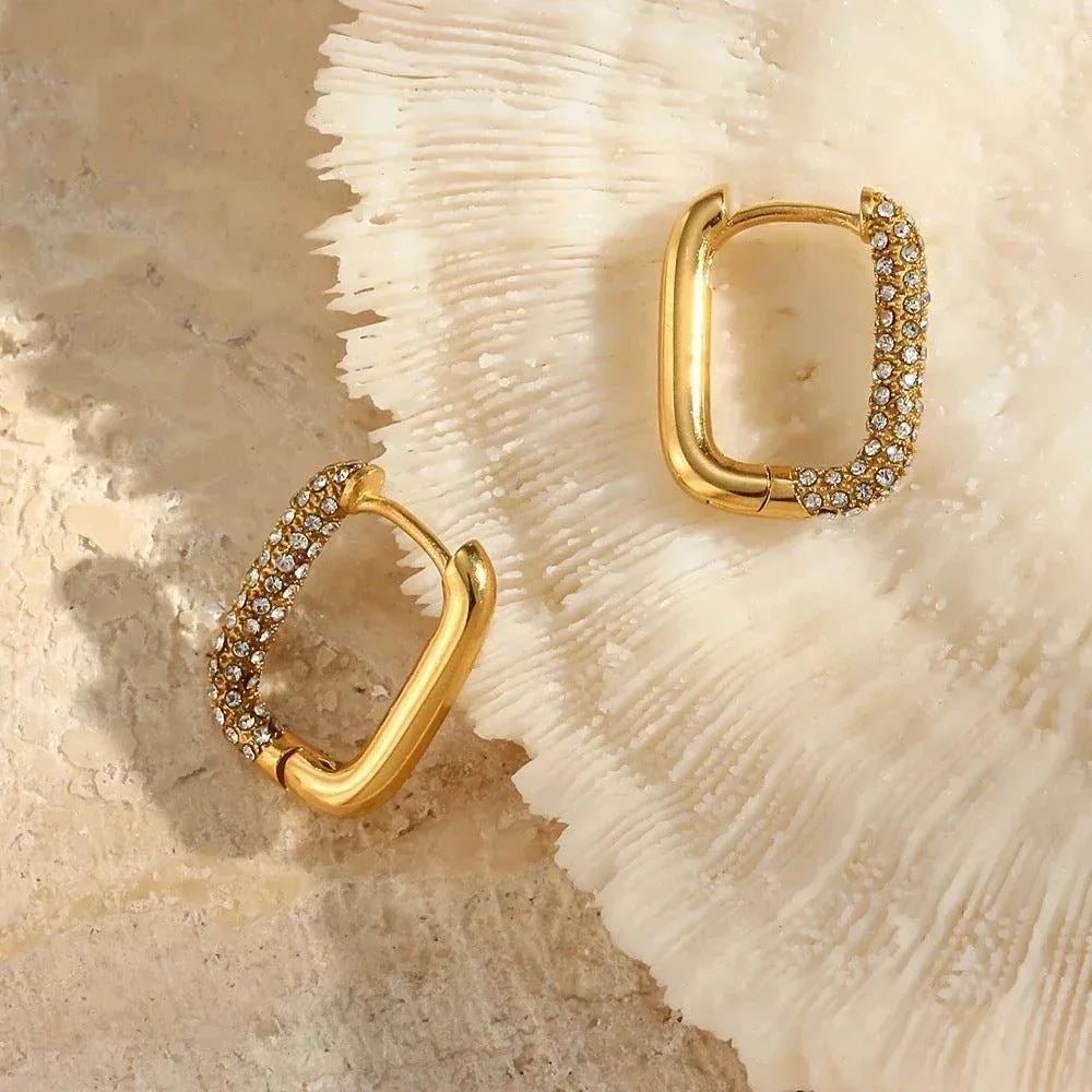 18K Micro Inlaid Zircon Earrings - Viexta