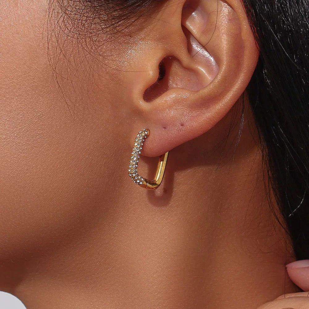 18K Micro Inlaid Zircon Earrings - Viexta