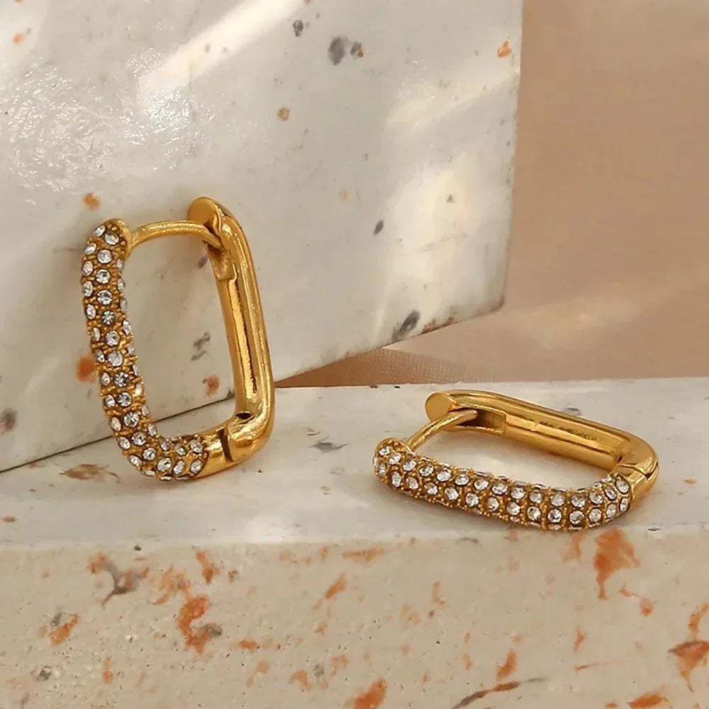 18K Micro Inlaid Zircon Earrings - Viexta