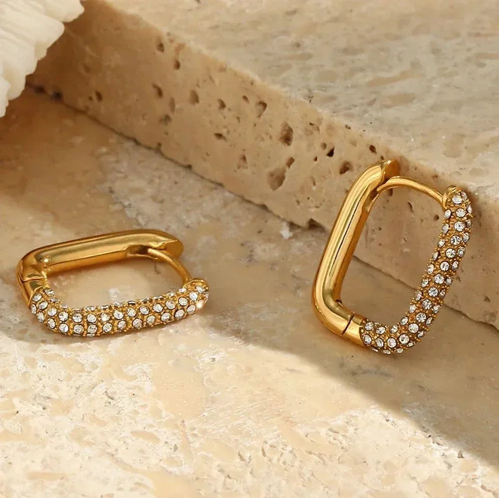18K Micro Inlaid Zircon Earrings - Viexta