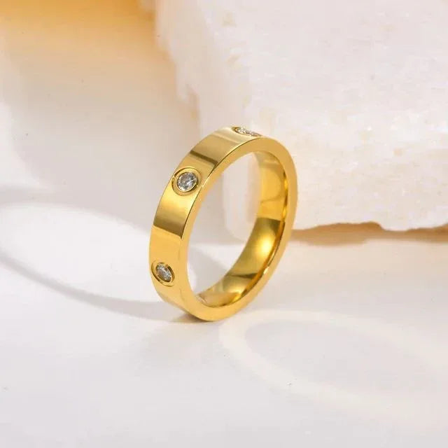 Levi Titanium Steel Cartier Ring - Viexta