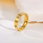 Levi Titanium Steel Cartier Ring - Viexta