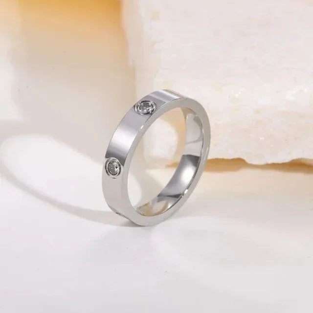 Levi Titanium Steel Cartier Ring - Viexta
