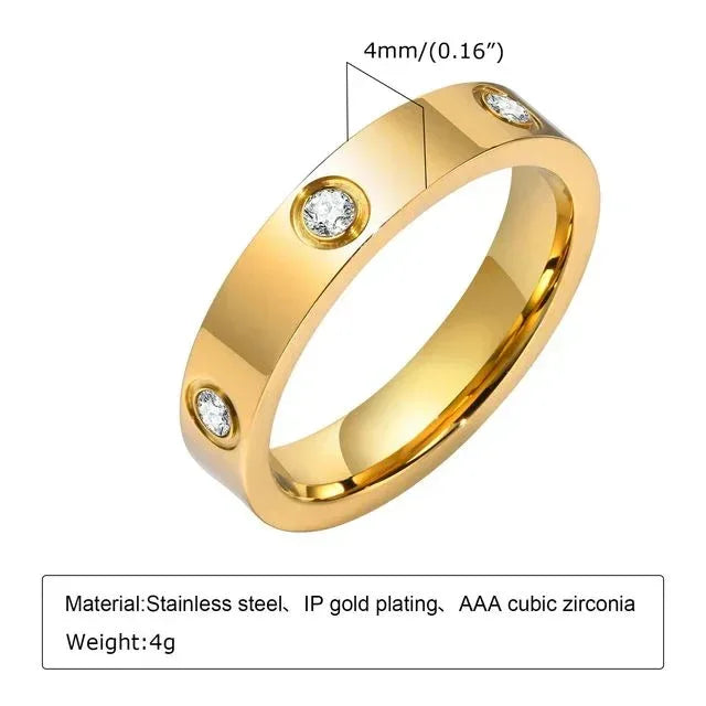 Levi Titanium Steel Cartier Ring - Viexta