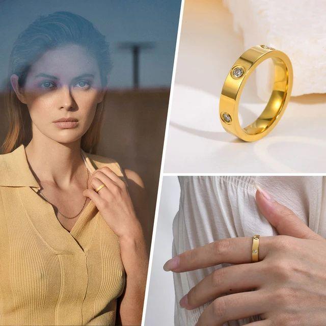 Levi Titanium Steel Cartier Ring - Viexta