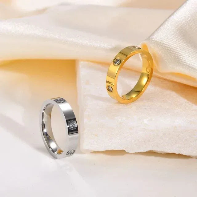 Levi Titanium Steel Cartier Ring - Viexta