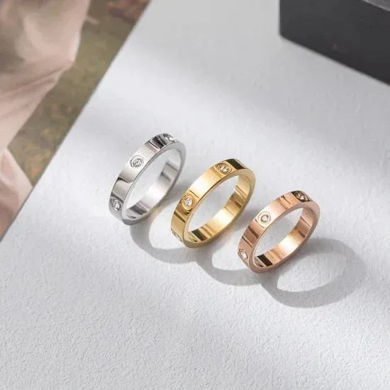 Levi Titanium Steel Cartier Ring - Viexta