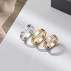 Levi Titanium Steel Cartier Ring - Viexta