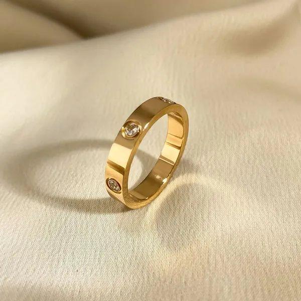 Levi Titanium Steel Cartier Ring - Viexta