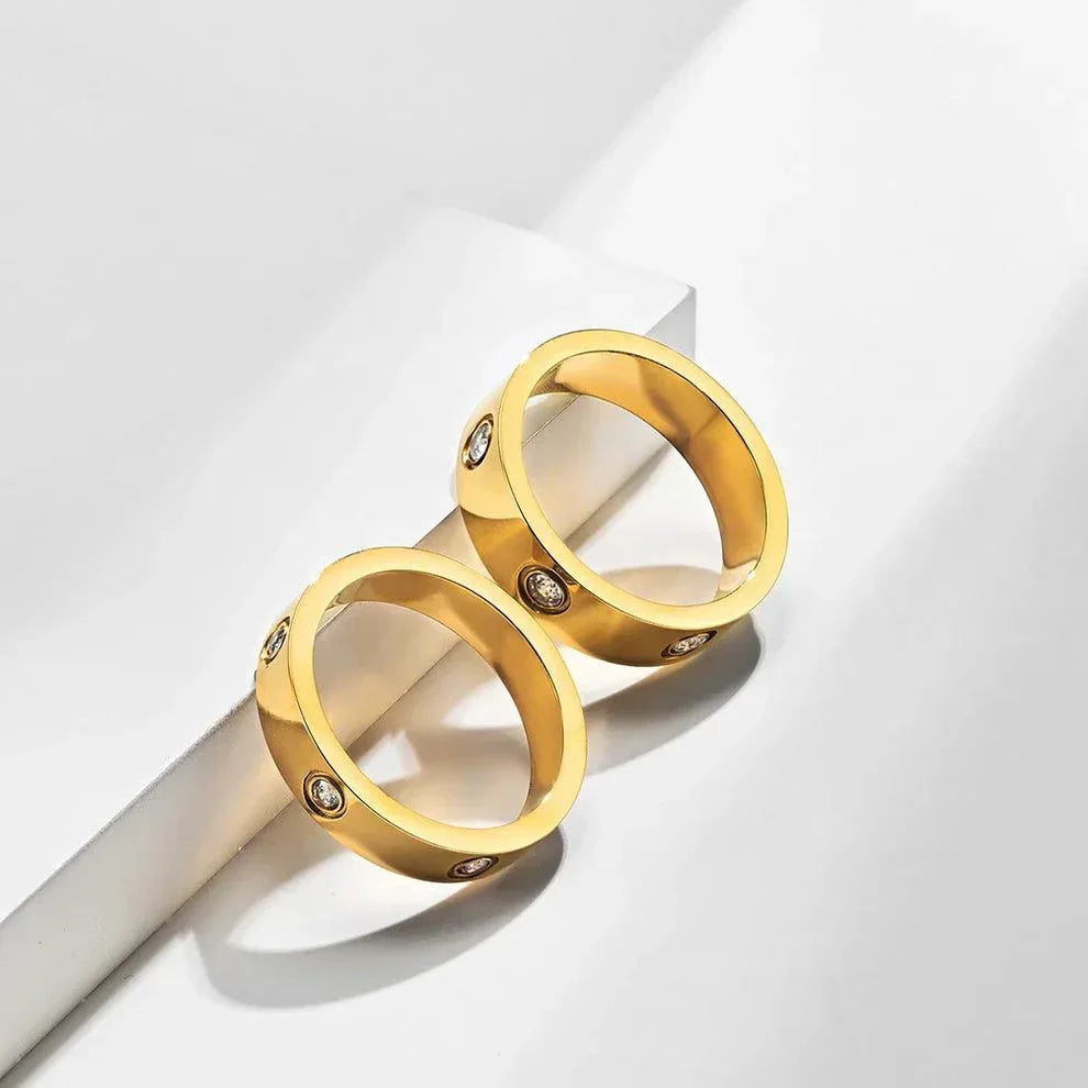 Levi Titanium Steel Cartier Ring - Viexta