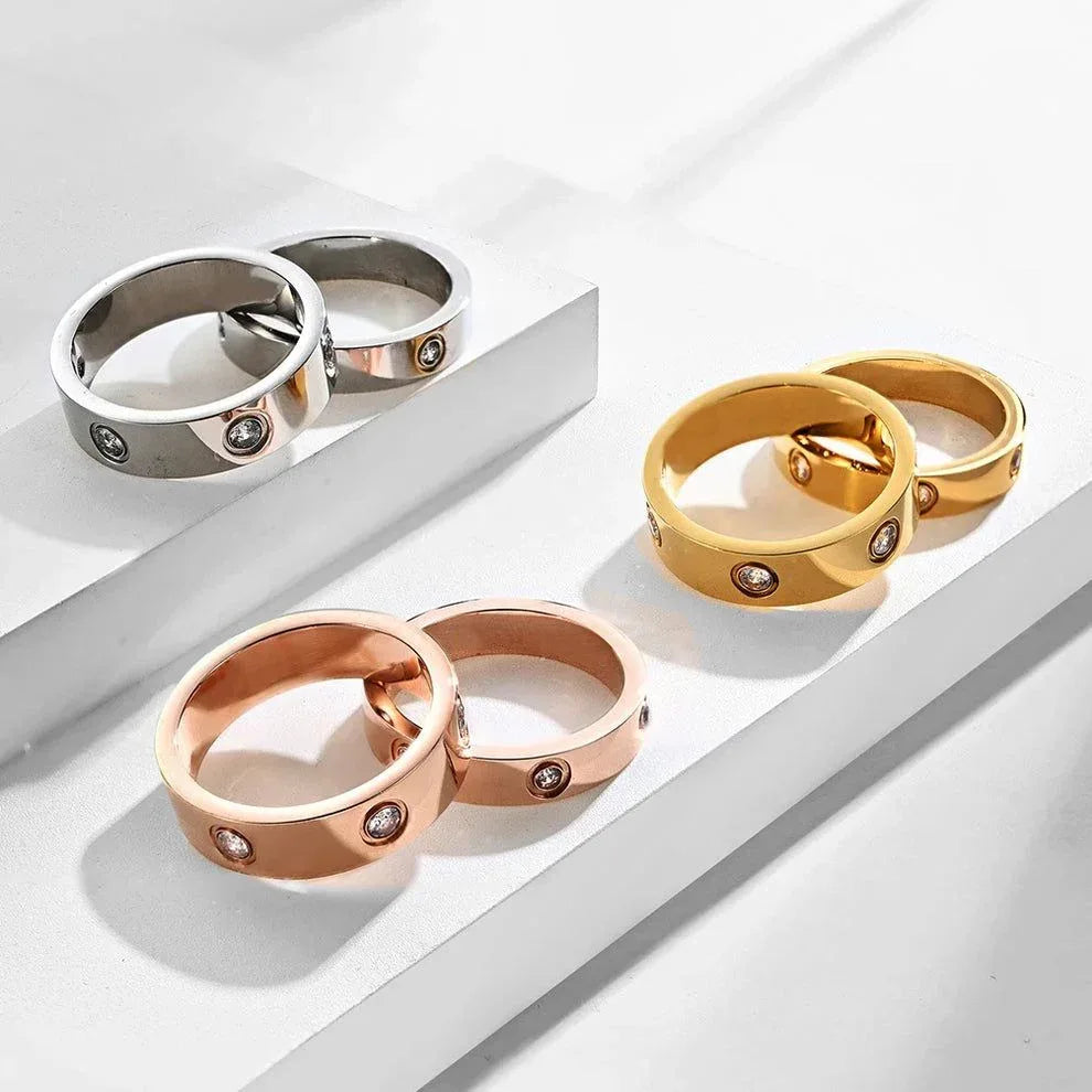 Levi Titanium Steel Cartier Ring - Viexta