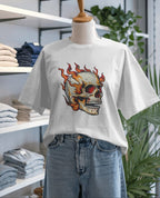 ghost-skull-on-fire-t-shirt