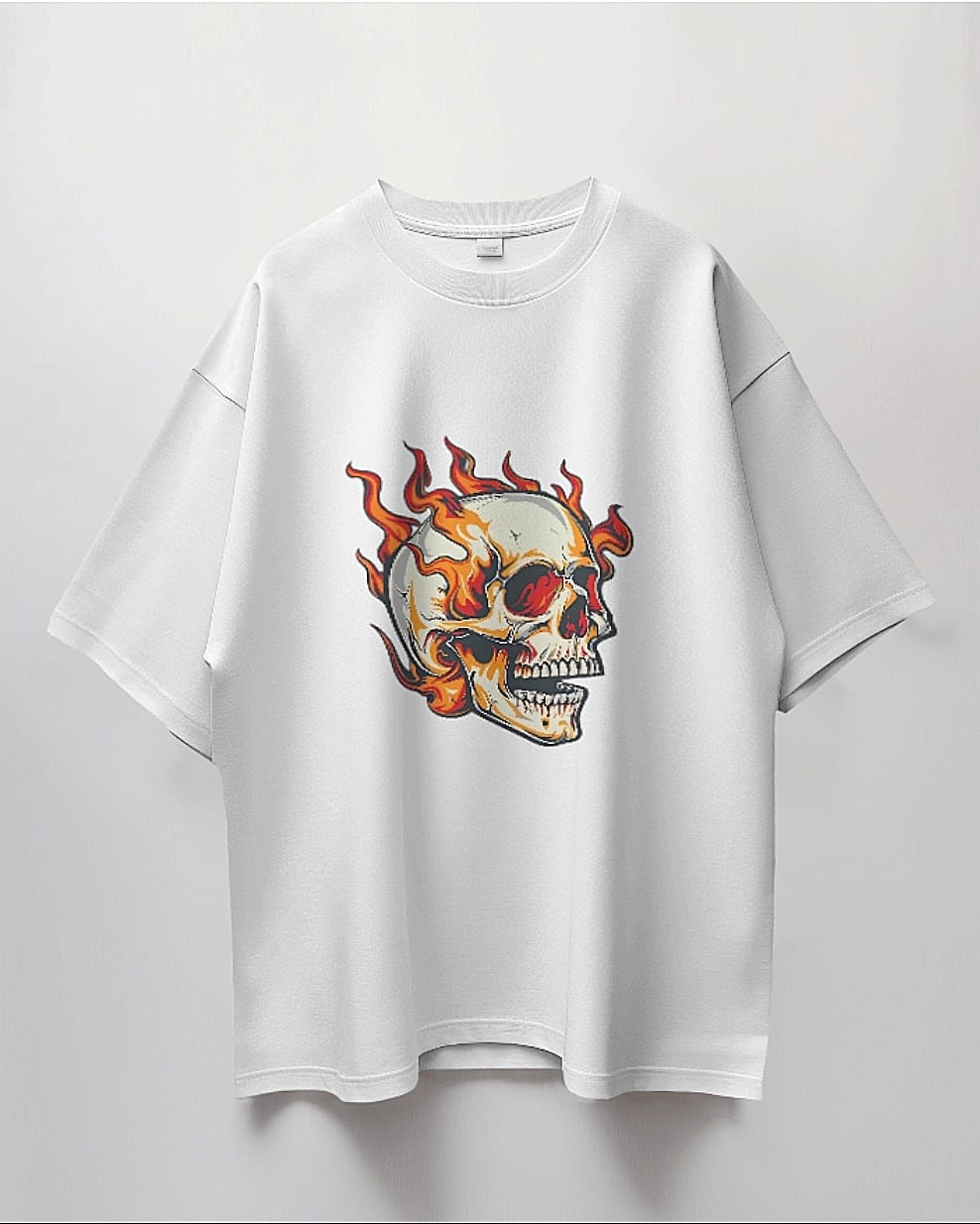 ghost-skull-on-fire-t-shirt