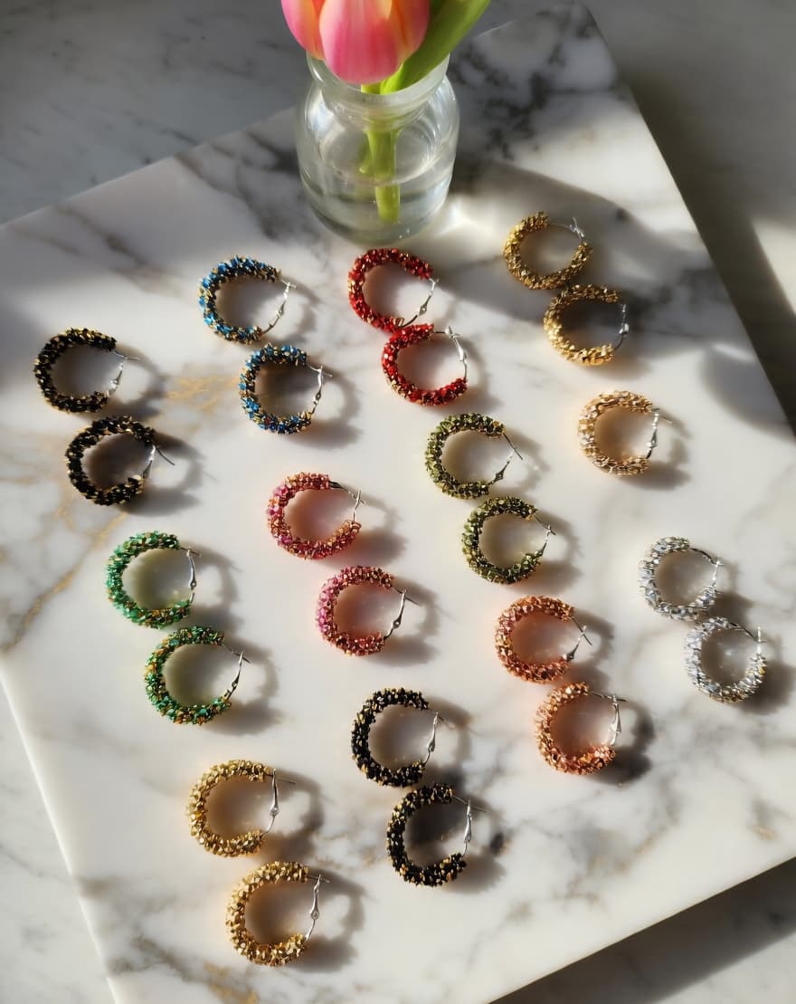 Shiny Small Hoops