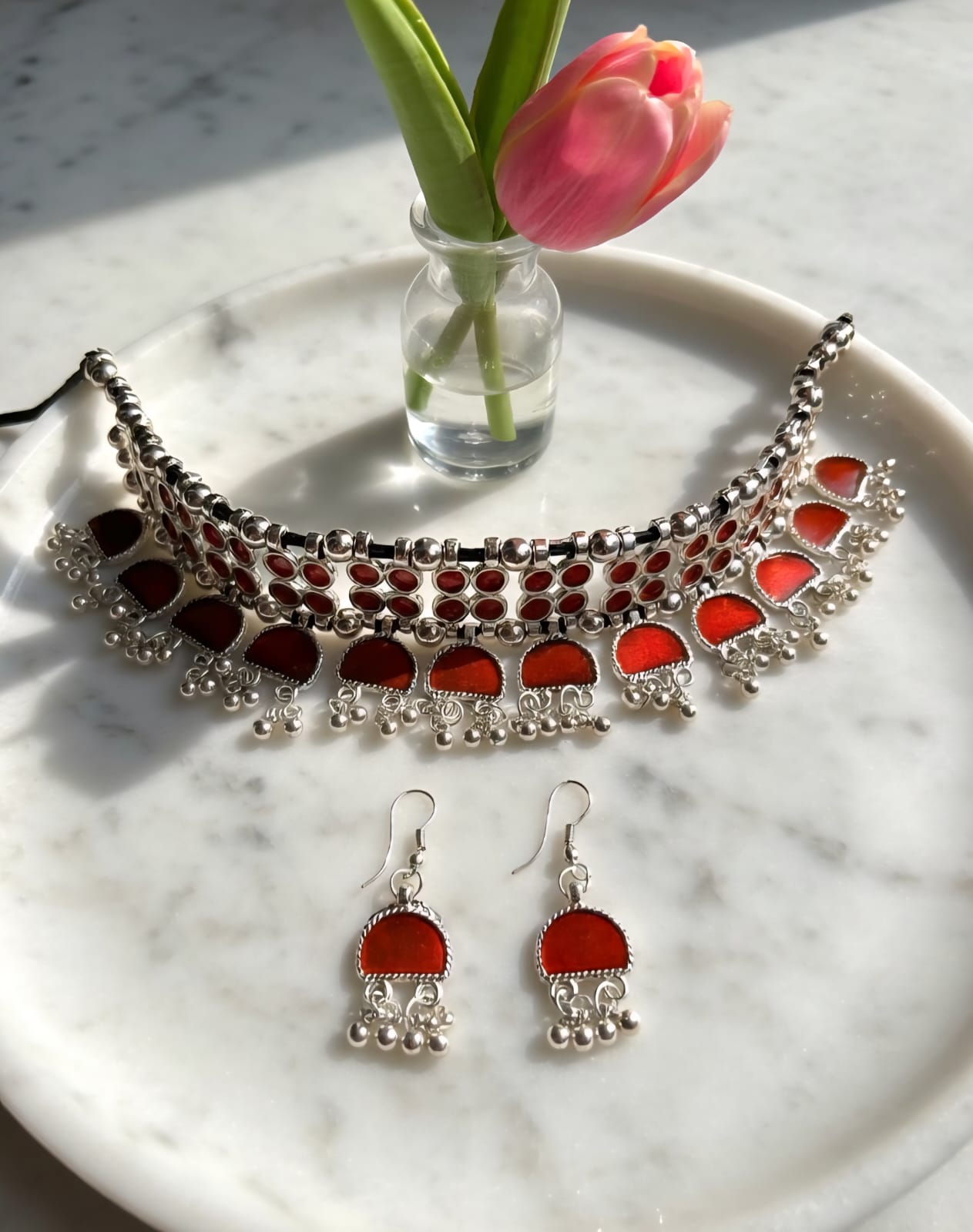Choker Neckpiece with Earring set