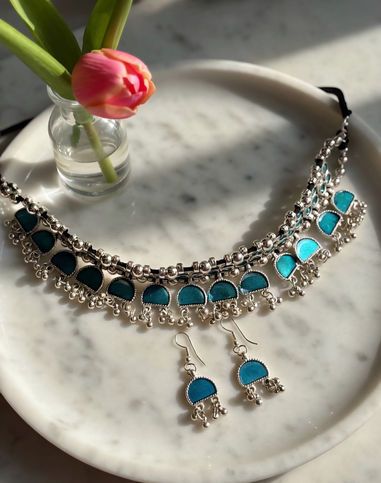 Choker Neckpiece with Earring set