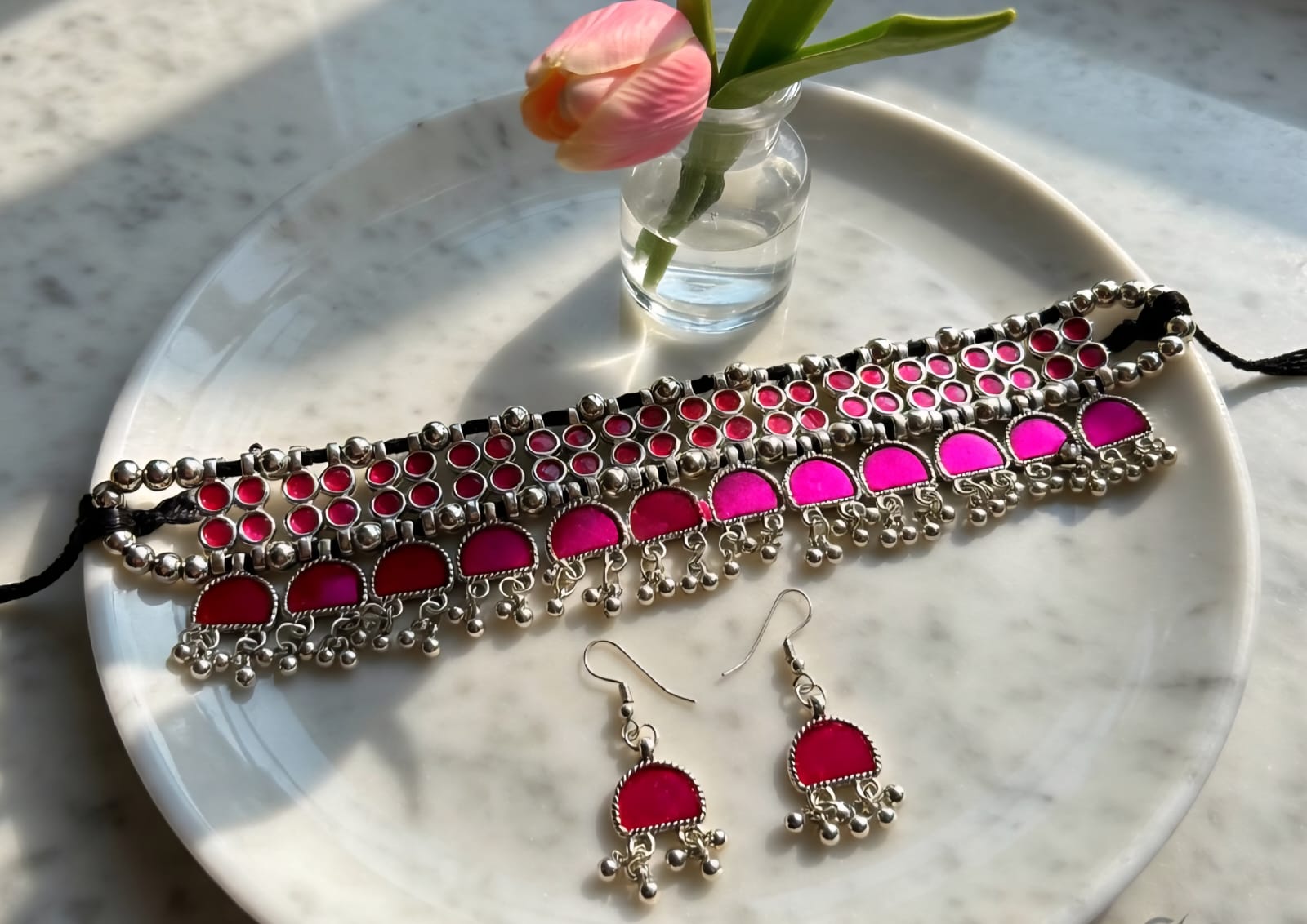 Choker Neckpiece with Earring set