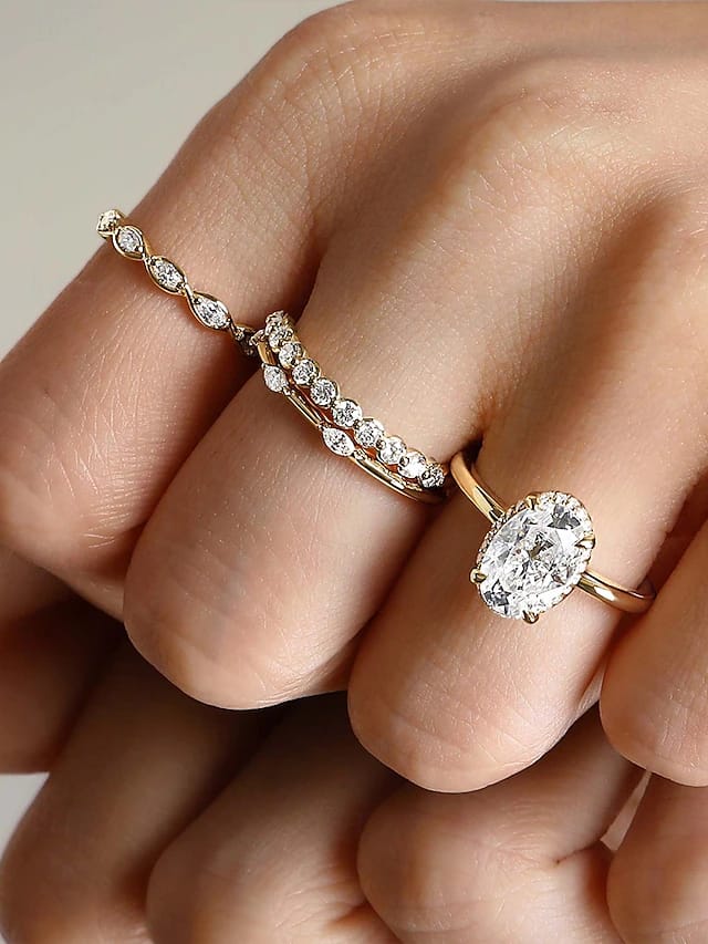 14k Four-piece Ring Set