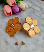 Victorian-coin brass earring