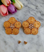 Victorian-coin brass earring