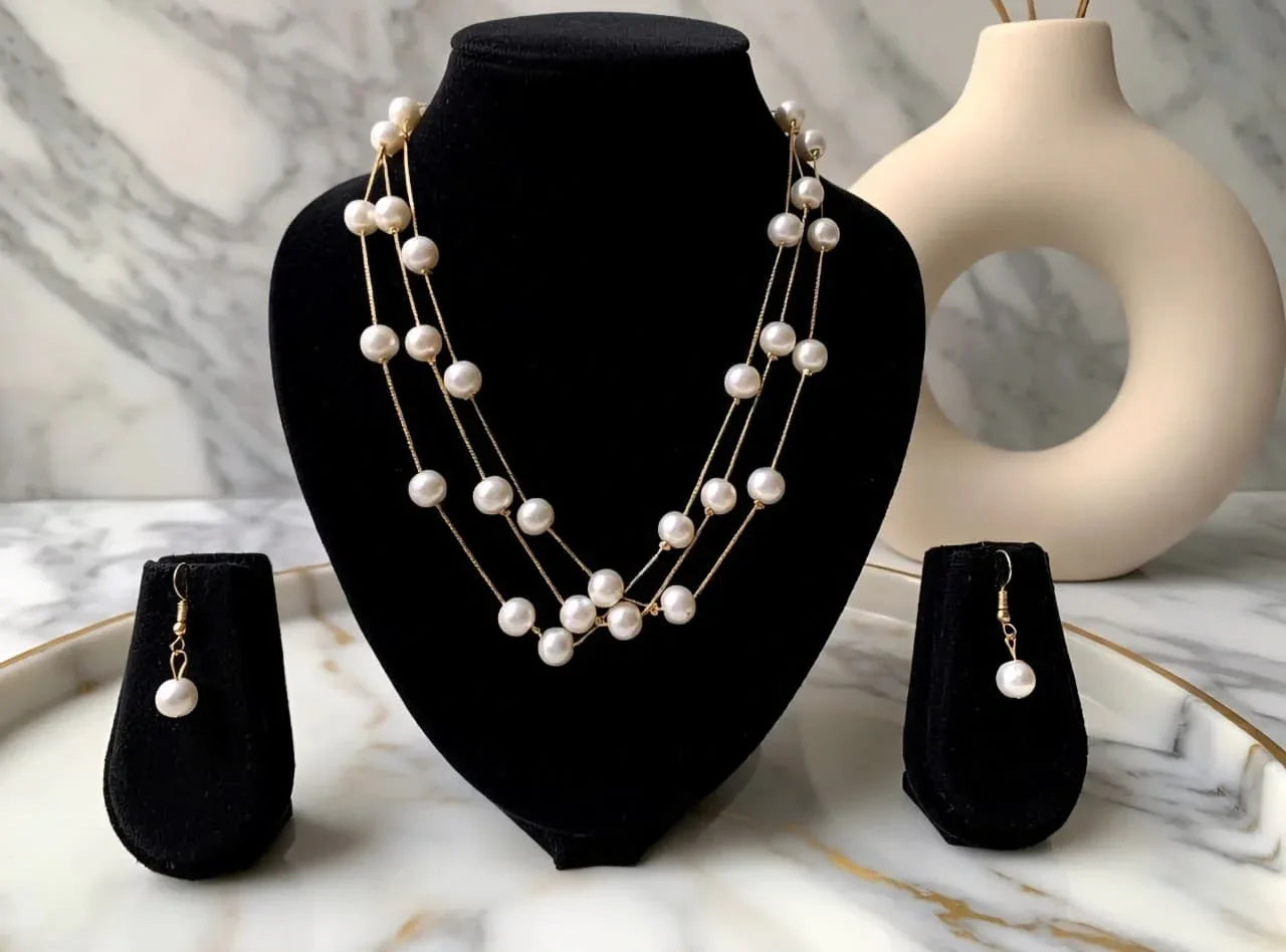 Layered Pearl Necklace