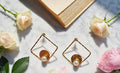 Pearl Brass Earrings