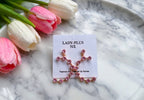 Crescent Korean glass earring