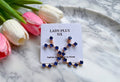 Crescent Korean glass earring