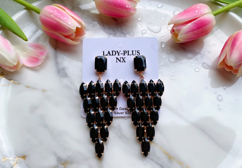 Glass Stone Earrings