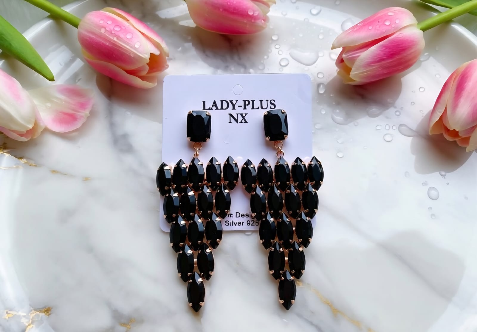 Glass Stone Earrings