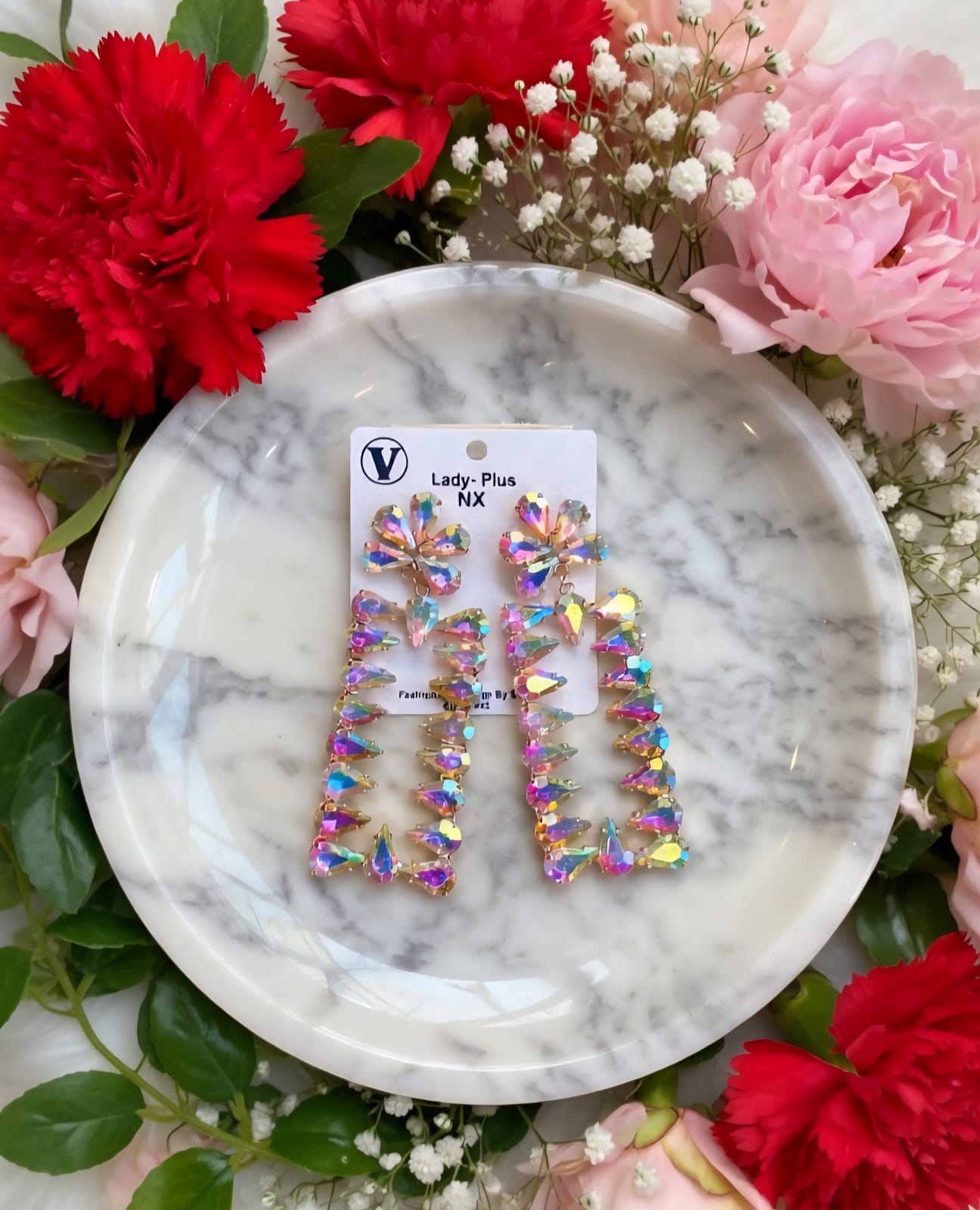Long Drop Korean Stone Danglers