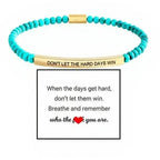 4mm Gold Bead Bracelet With Stainless Steel Curved Tube - Viexta
