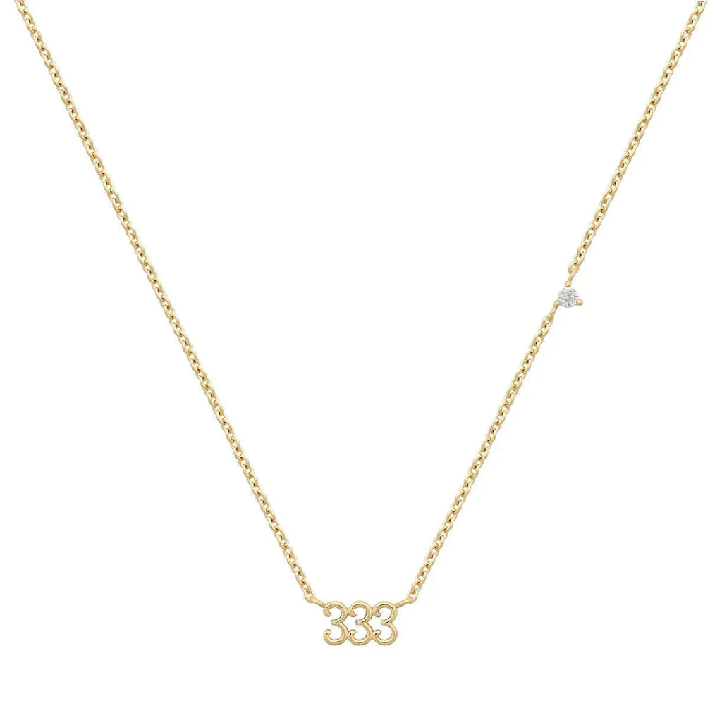 Angel Digit Stainless Steel Three-link Number Pendant Necklace - Viexta