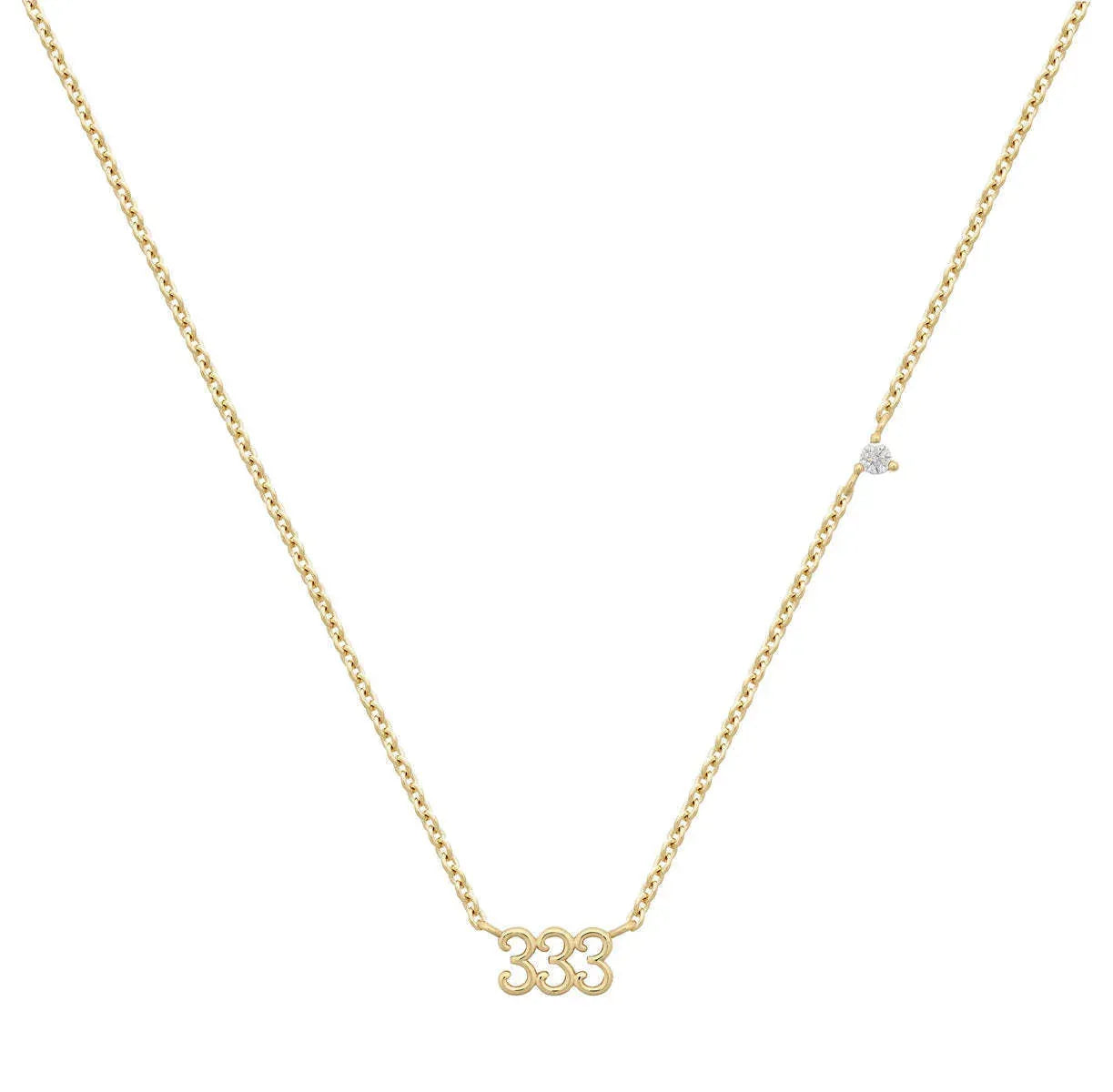 Angel Digit Stainless Steel Three-link Number Pendant Necklace - Viexta