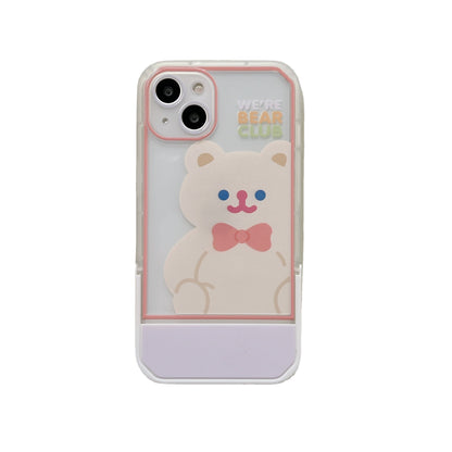 Cute Bear Stand iPhone Case