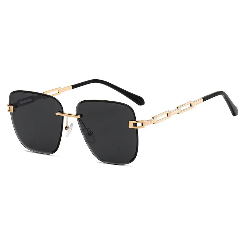 Frameless Trimming Square Sunglasses - Viexta