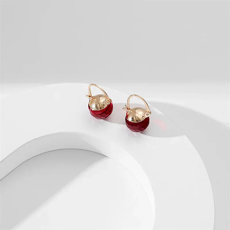 Stylish Round Crystal Ear Clips - Viexta