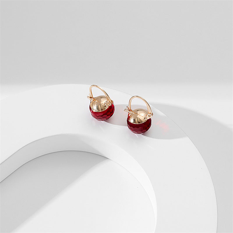 Stylish Round Crystal Ear Clips